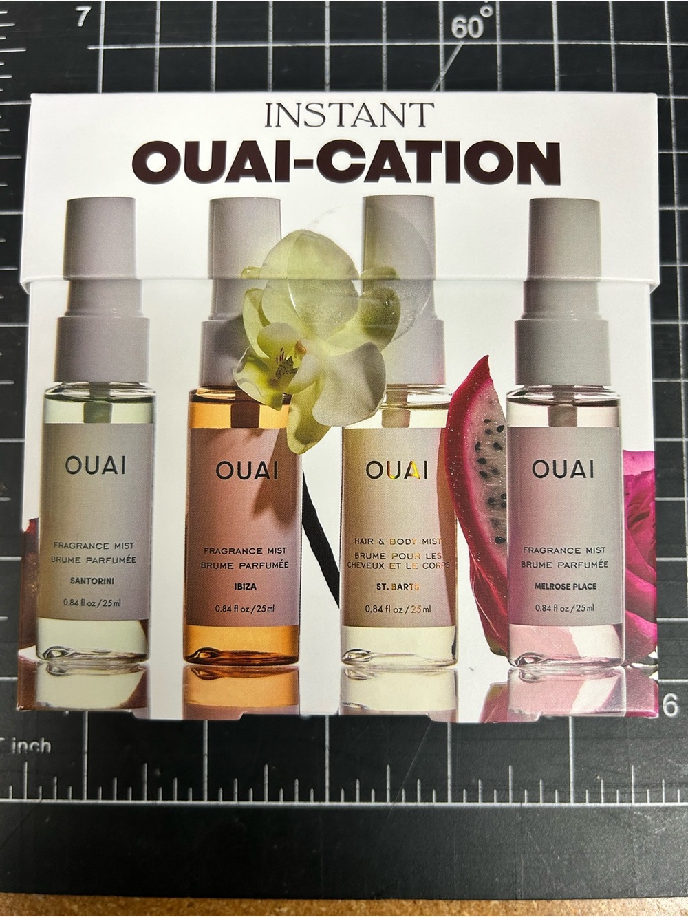 OUAI Instant OUAI-Cation Fragrance Mist Set — Pink, Yellow, Amber, Clear